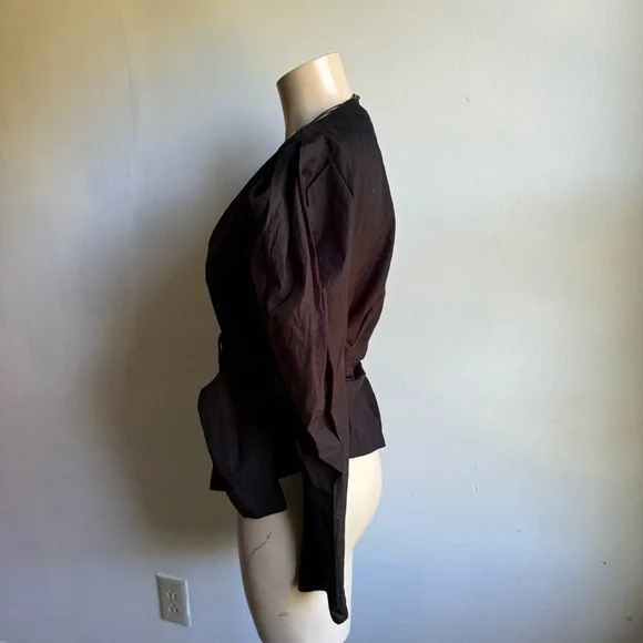 NWT Zara Wrap Top with large Buckle belt - Picture 4 of 10